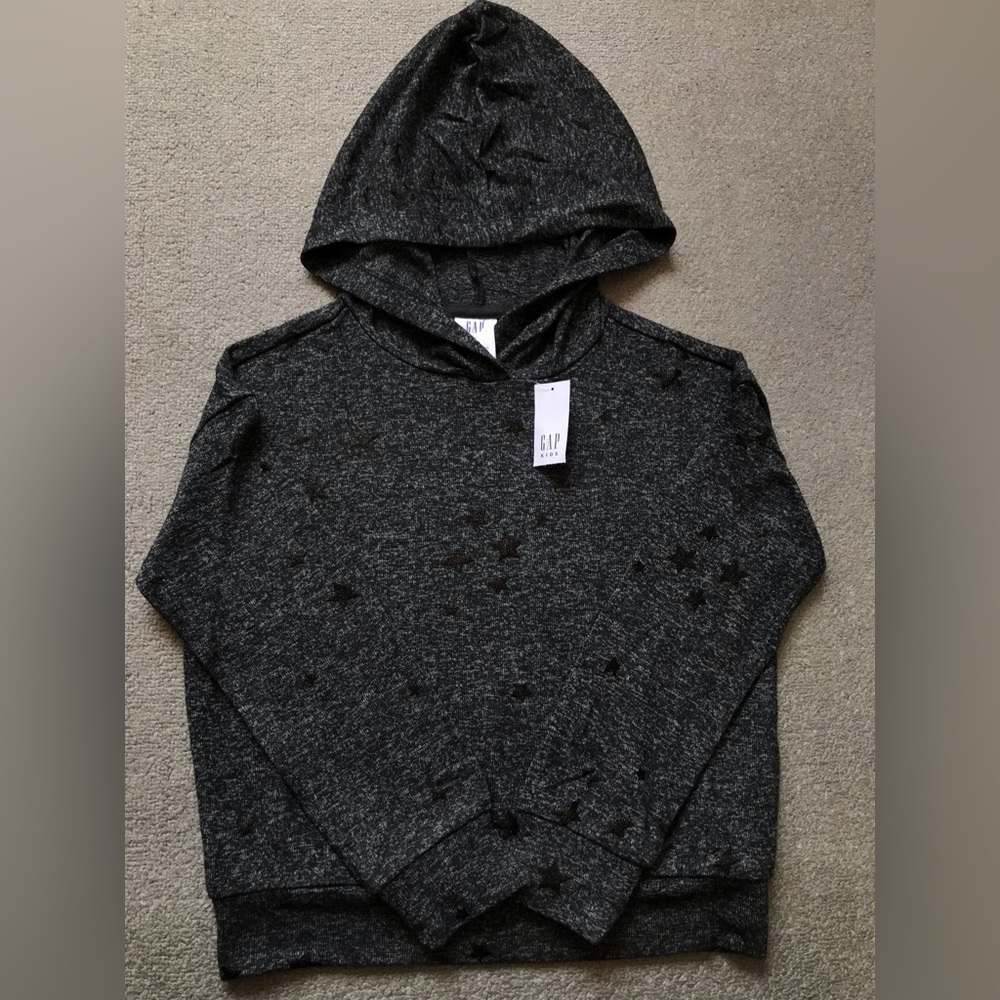 NWT Gap Charcoal grey hoodie size S (6-7)